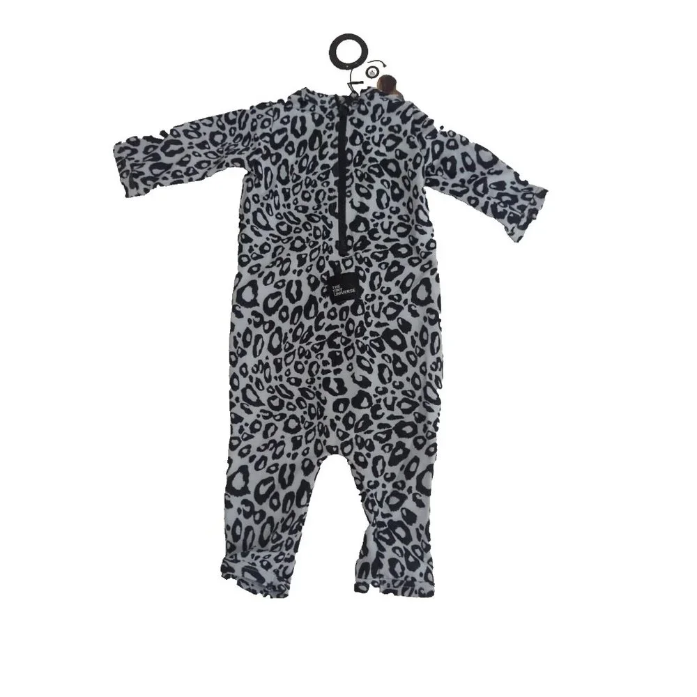 The Tiny Universe UV Protection Sunsuit Rash Guard UPF 50+ Snow Leopard 3 Months
